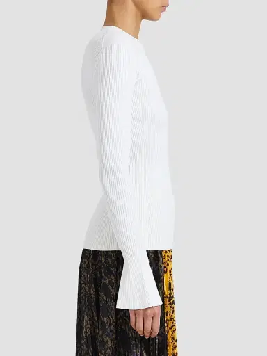 Proenza Schouler Women's Nir Rib-Knit Top - White | Thumbnail 5