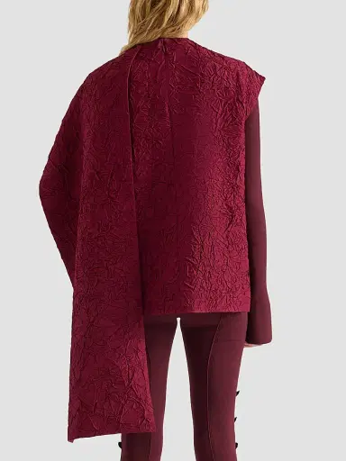 Proenza Schouler Women's Lina Crushed Silk Top - Wine | Thumbnail 3 Proenza Schouler Women's Lina Crushed Silk Top - Wine | Thumbnail 3