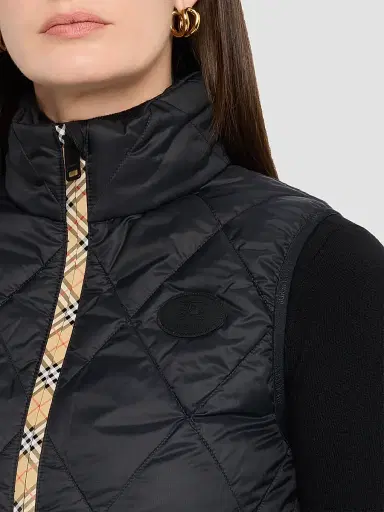 Burberry Women's Cheswick Check-Placket Quilted Vest | Thumbnail 5 Burberry Women's Cheswick Check-Placket Quilted Vest | Thumbnail 5