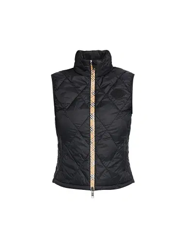 Burberry Women's Cheswick Check-Placket Quilted Vest | Thumbnail 1 Burberry Women's Cheswick Check-Placket Quilted Vest | Thumbnail 1