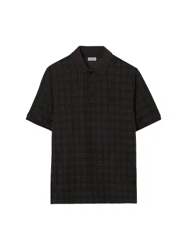 Burberry Men's Pelham Check Polo Shirt - Coal Grey Ip Check | Thumbnail 1