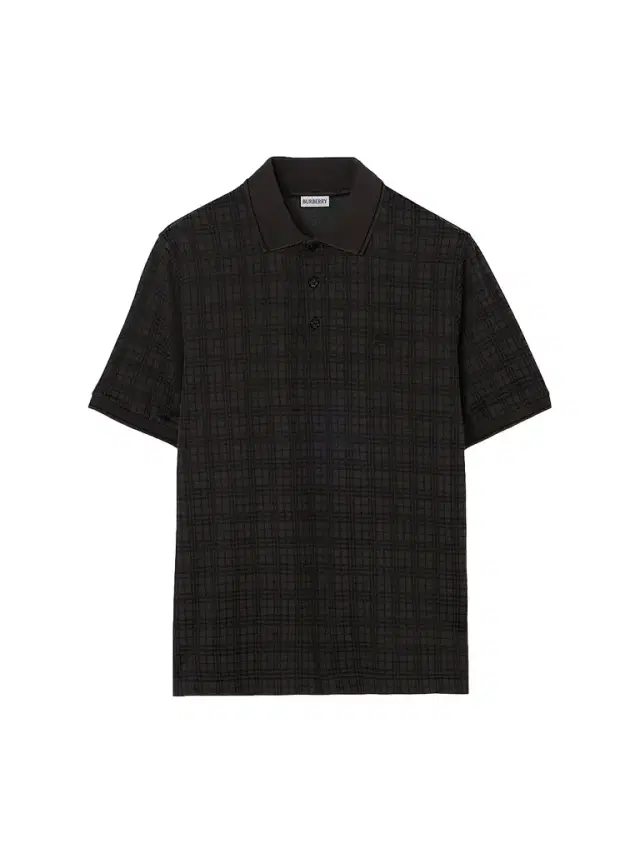 Burberry Men's Pelham Check Polo Shirt - Coal Grey Ip Check