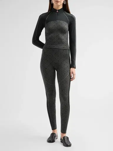 Casablanca Women's Seamless Monogram Leggings - Grey | Thumbnail 2