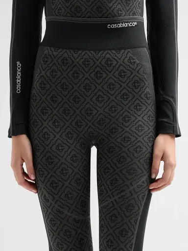 Casablanca Women's Seamless Monogram Leggings - Grey | Thumbnail 5
