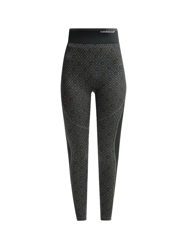 Casablanca Women's Seamless Monogram Leggings - Grey