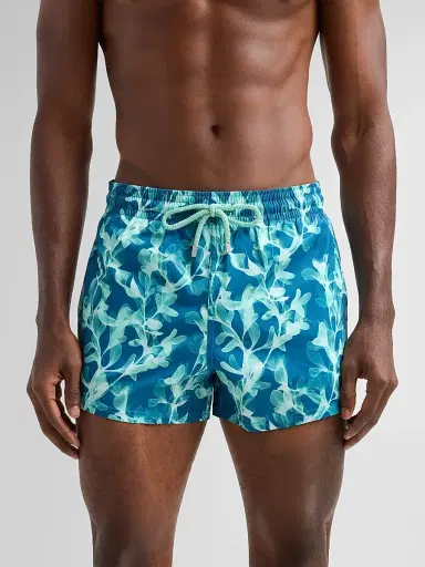 Vilebrequin Men's X-Ray Seaweed Stretch Swim Shorts - Crystal | Thumbnail 4