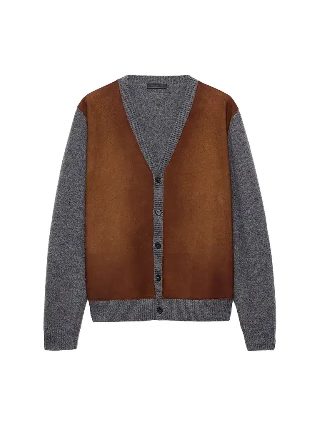 Prada Men's Wool Cardigan - Grey Brown