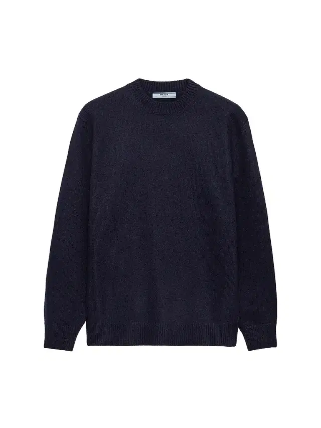 Women's Wool and Suede Sweater - Blue