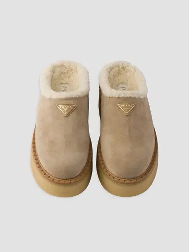 Prada Women's Suede Slippers | Thumbnail 2 Prada Women's Suede Slippers | Thumbnail 2