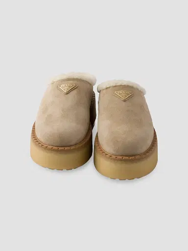 Prada Women's Suede Slippers | Thumbnail 4 Prada Women's Suede Slippers | Thumbnail 4