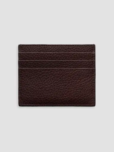 Prada Men's Leather Card Holder - Brown | Thumbnail 3 Prada Men's Leather Card Holder - Brown | Thumbnail 3
