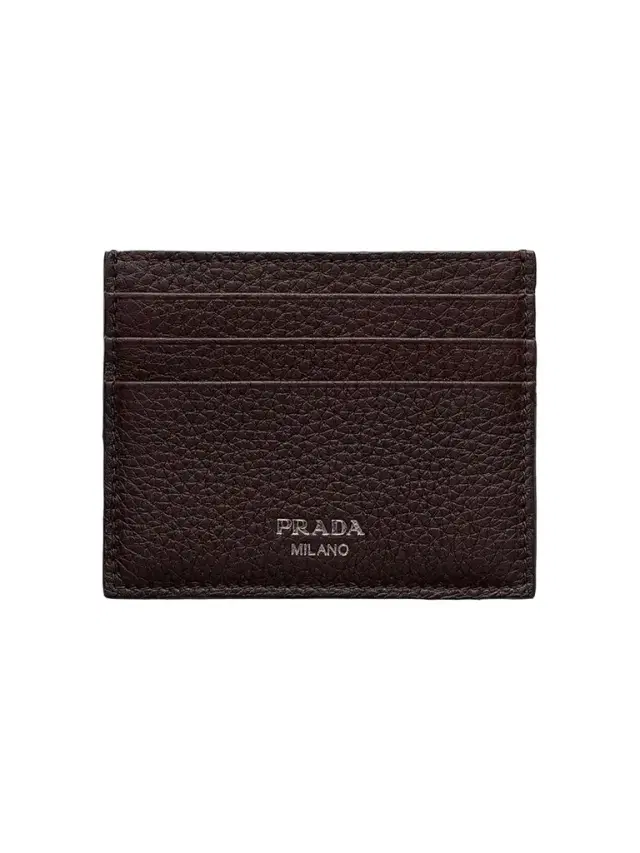 Prada Men's Leather Card Holder - Brown