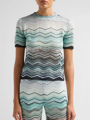Missoni Women's Chevron Crewneck Knit Top | Thumbnail 5