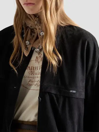 Prada Women's Suede Blouson Jacket | Thumbnail 5 Prada Women's Suede Blouson Jacket | Thumbnail 5
