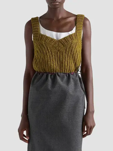 Prada Women's Wool and Alpaca Top | Thumbnail 3 Prada Women's Wool and Alpaca Top | Thumbnail 3