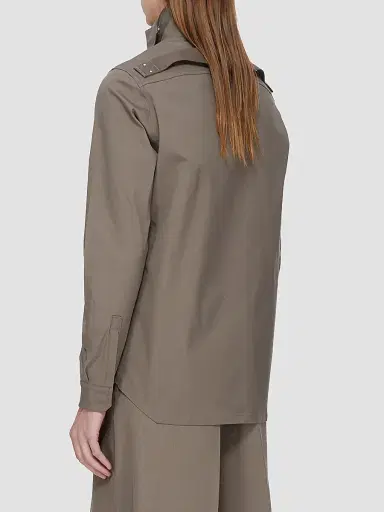 Rick Owens Men's Camicia Stretch-Cotton Shirt - Dust | Thumbnail 3