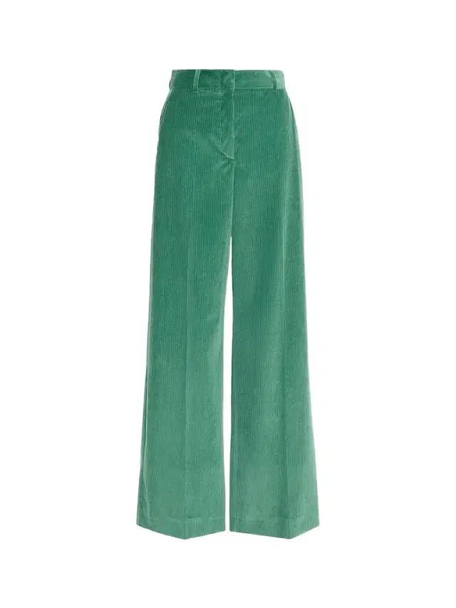Weekend Max Mara Women's Cotton Velvet Trousers - Green