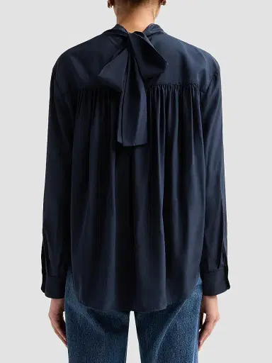 A.L.C. Women's Danielle Silk Blouse - Evening Blue | Thumbnail 3 A.L.C. Women's Danielle Silk Blouse - Evening Blue | Thumbnail 3