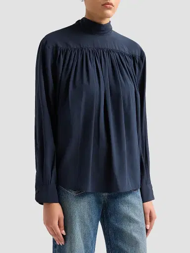 A.L.C. Women's Danielle Silk Blouse - Evening Blue | Thumbnail 4 A.L.C. Women's Danielle Silk Blouse - Evening Blue | Thumbnail 4