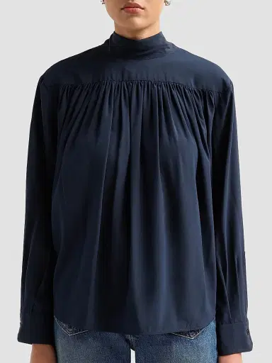 A.L.C. Women's Danielle Silk Blouse - Evening Blue | Thumbnail 5 A.L.C. Women's Danielle Silk Blouse - Evening Blue | Thumbnail 5