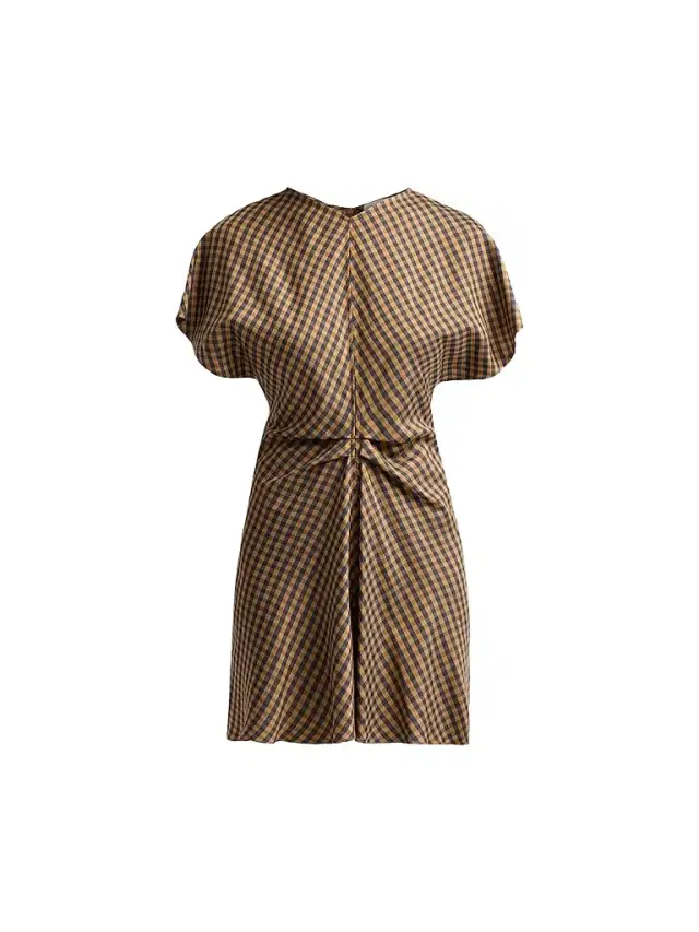 A.L.C. Women's Leni Gingham Mini Dress - Pecan Navy