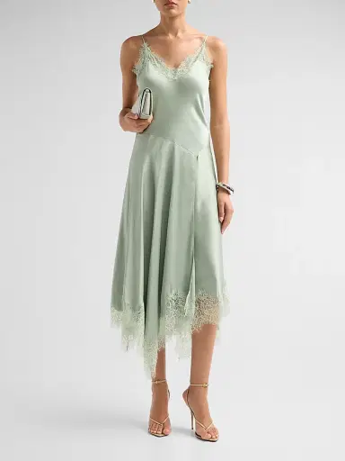 A.L.C. Women's Aleena Lace Midi Dress - Pale Jade | Thumbnail 2 A.L.C. Women's Aleena Lace Midi Dress - Pale Jade | Thumbnail 2