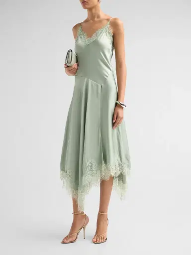 A.L.C. Women's Aleena Lace Midi Dress - Pale Jade | Thumbnail 4 A.L.C. Women's Aleena Lace Midi Dress - Pale Jade | Thumbnail 4