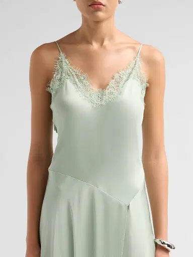 A.L.C. Women's Aleena Lace Midi Dress - Pale Jade | Thumbnail 5 A.L.C. Women's Aleena Lace Midi Dress - Pale Jade | Thumbnail 5