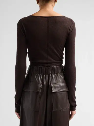 A.L.C. Women's Emma Wrap Sweater - Ganache | Thumbnail 3 A.L.C. Women's Emma Wrap Sweater - Ganache | Thumbnail 3