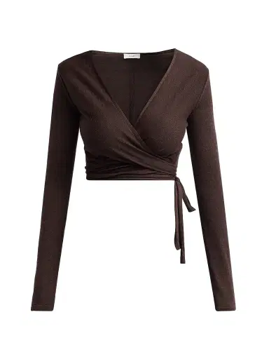 A.L.C. Women's Emma Wrap Sweater - Ganache | Thumbnail 1 A.L.C. Women's Emma Wrap Sweater - Ganache | Thumbnail 1