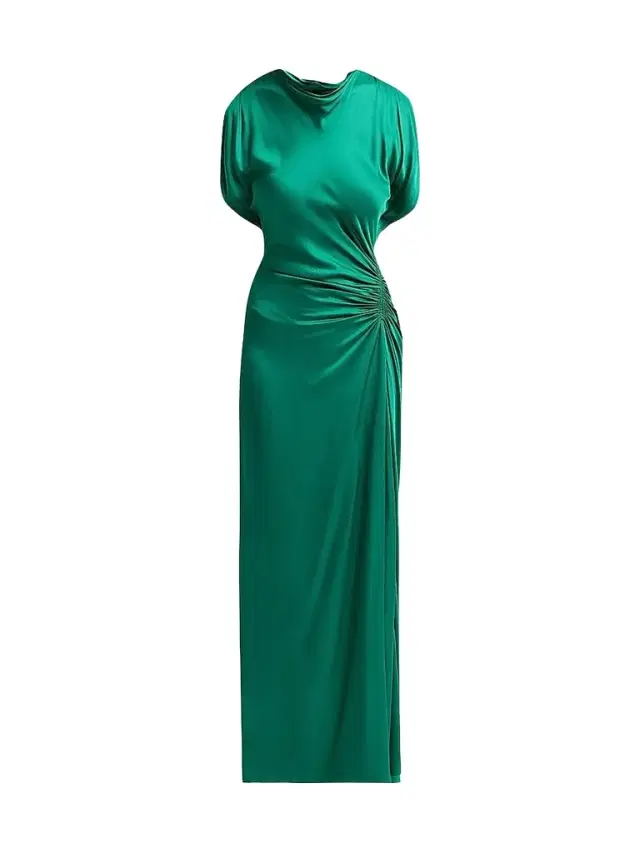 A.L.C. Women's Nadia Gathered Gown - Bright Emerald