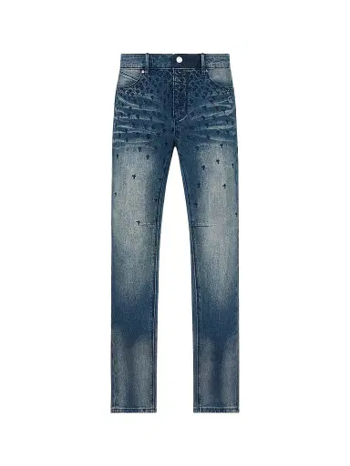RTA Men's Curva Ultra Bryant Cross-Stitch Skinny Jeans - Coastal Rinse Allover Cross | Thumbnail 1