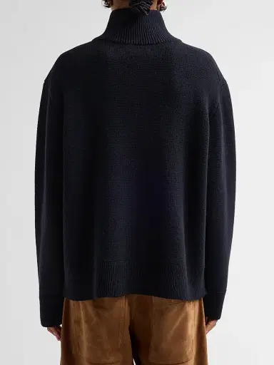 Nili Lotan Women's Axel Wool Vareuse Sweater - Dark Navy | Thumbnail 3 Nili Lotan Women's Axel Wool Vareuse Sweater - Dark Navy | Thumbnail 3