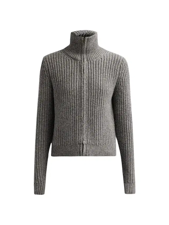 Nili Lotan Women's Arlen Wool-Camelhair Blend Cardigan - Medium Grey Melange