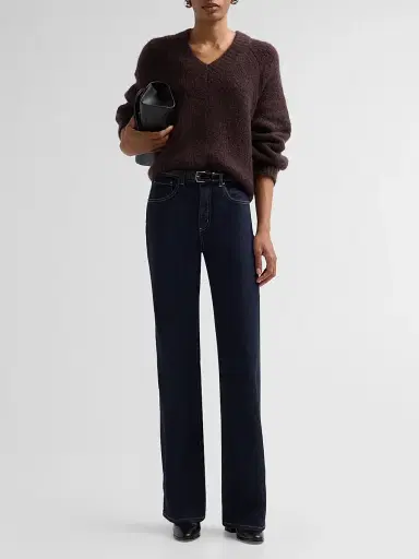 Nili Lotan Women's Isley Cashmere Sweater - Dark Brown | Thumbnail 2 Nili Lotan Women's Isley Cashmere Sweater - Dark Brown | Thumbnail 2