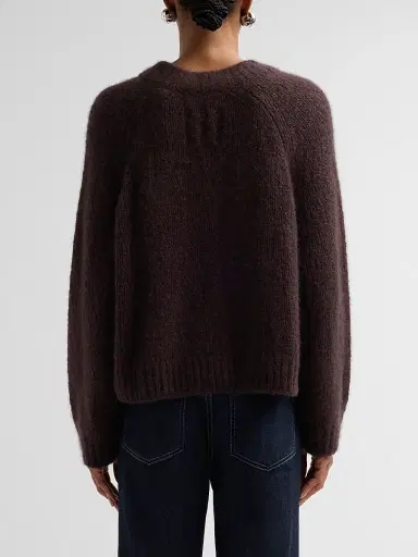 Nili Lotan Women's Isley Cashmere Sweater - Dark Brown | Thumbnail 3 Nili Lotan Women's Isley Cashmere Sweater - Dark Brown | Thumbnail 3