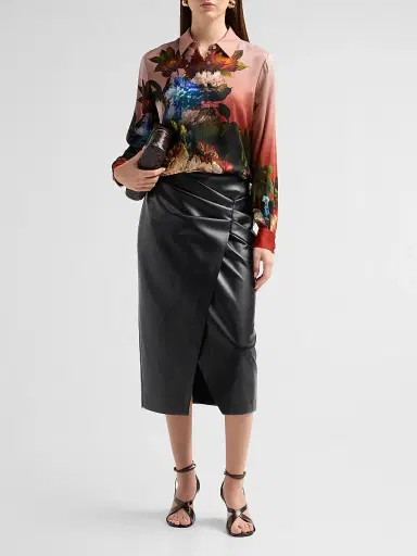 Elie Tahari Women's Shae Floral Silk-Blend Blouse - Mystical Forest Print | Thumbnail 2