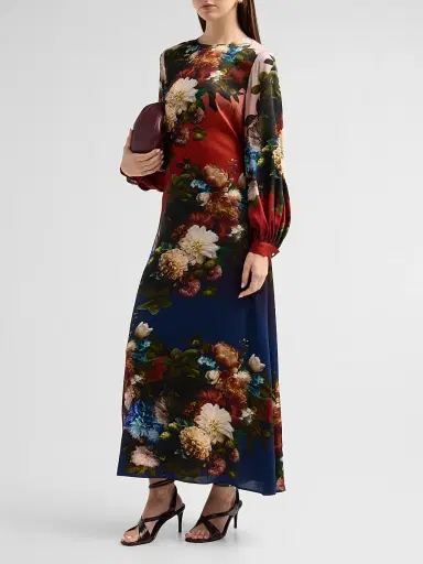 Elie Tahari Women's Renata Floral Silk-Blend Maxi Dress - Mystical Forest Print | Thumbnail 4