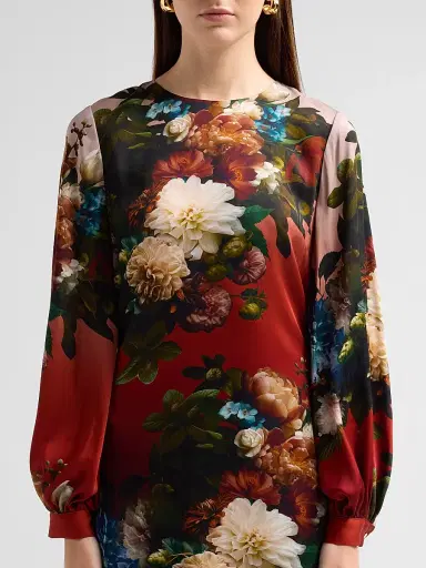 Elie Tahari Women's Renata Floral Silk-Blend Maxi Dress - Mystical Forest Print | Thumbnail 5