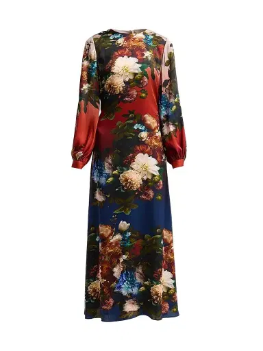 Elie Tahari Women's Renata Floral Silk-Blend Maxi Dress - Mystical Forest Print | Thumbnail 1