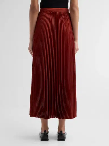 Elie Tahari Women's Rowyn Pleated Midi-Skirt - Toasted Saffron | Thumbnail 3