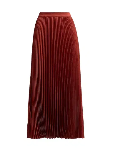Elie Tahari Women's Rowyn Pleated Midi-Skirt - Toasted Saffron | Thumbnail 1