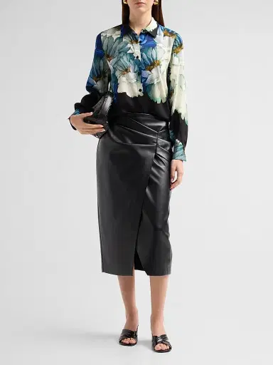 Elie Tahari Women's Madeline Floral Silk-Blend Blouse - Twilight Floral Print | Thumbnail 2