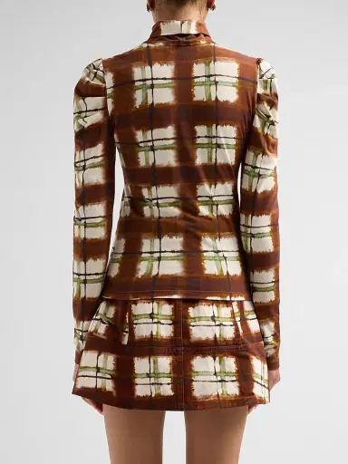 Cara Cara Women's Chira Blurred Plaid Turtleneck Top | Thumbnail 3 Cara Cara Women's Chira Blurred Plaid Turtleneck Top | Thumbnail 3