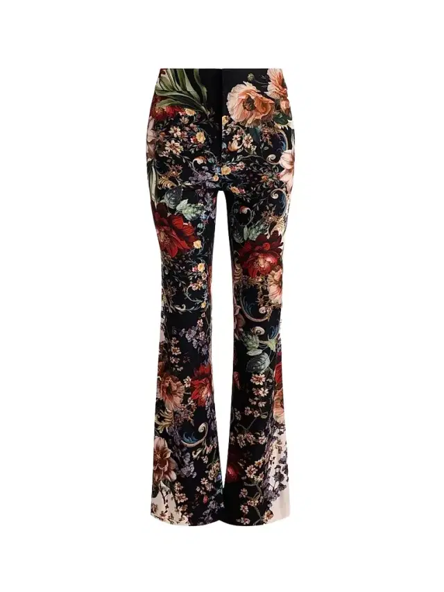 Alice + Olivia Women's Andrew Floral Bootcut Slim Pants - Floral Radiance