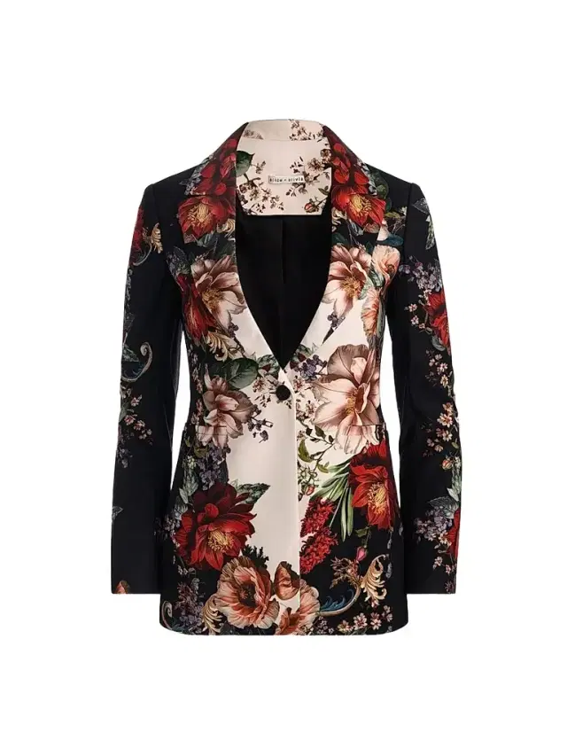 Alice + Olivia Women's Breann Floral Fitted Blazer - Floral Radiance