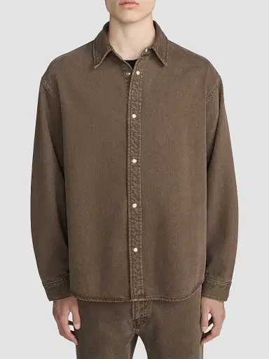 Frame Men's Relaxed Denim Overshirt - Brownstone | Thumbnail 4