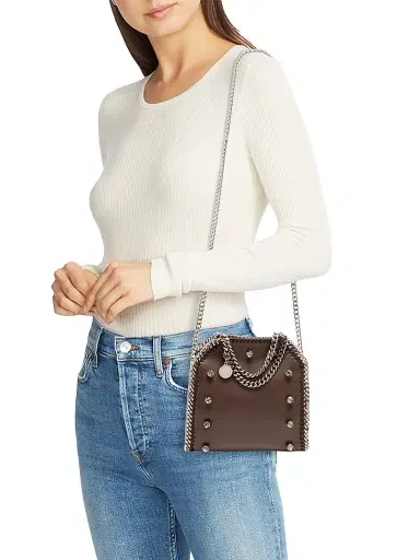 Stella McCartney Women's Falabella Tiny Crystal Studded Shoulder Bag | Thumbnail 2 Stella McCartney Women's Falabella Tiny Crystal Studded Shoulder Bag | Thumbnail 2