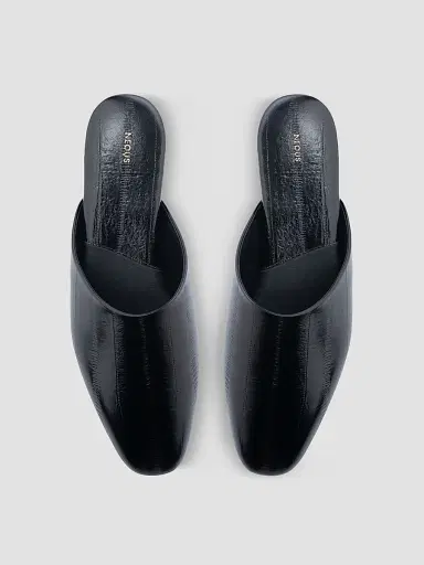 NEOUS Women's Nusakan Printed Eel Leather Mules - Black - Size 11 | Thumbnail 3