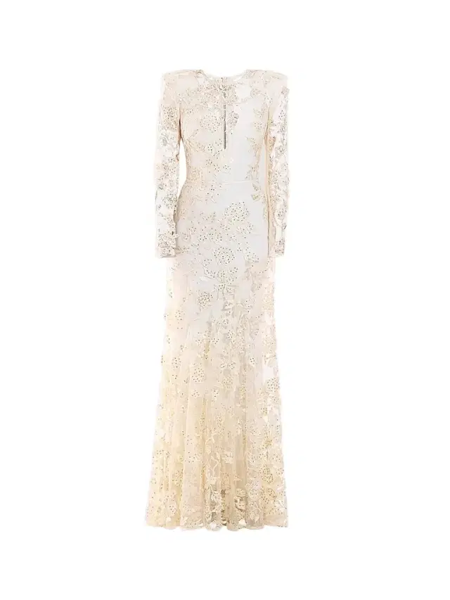 Zhivago Women's Poetry Remains Sequin-Embellished Mermaid Gown - Ivory - Size 12